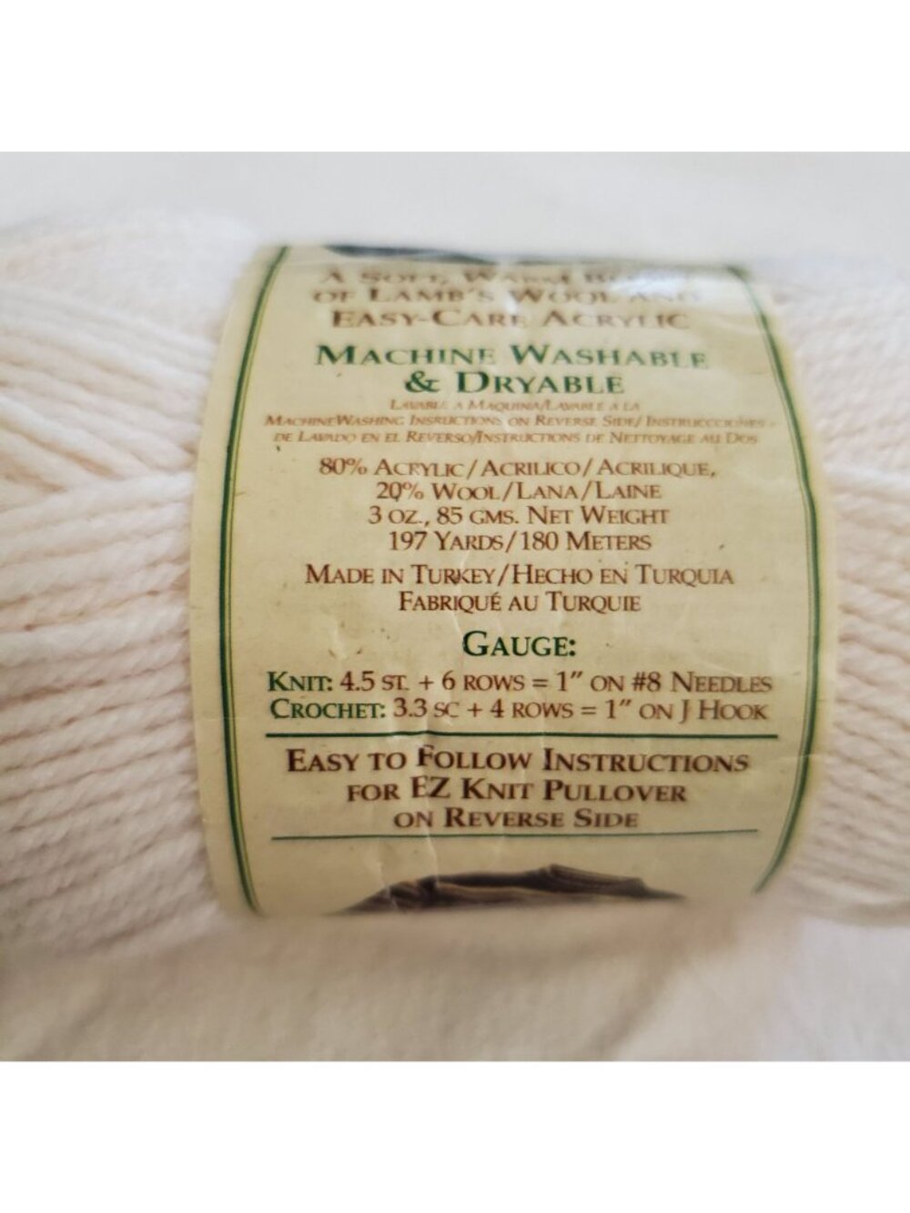 Wool Ease Yarn Fisherman 99 Lion Brand Acrylic Wool Blend - Picture 2 of 7